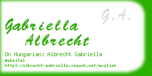 gabriella albrecht business card